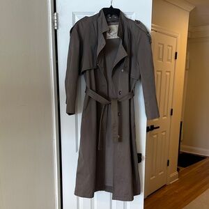 Vintage Misty Harbor Gray Belted Trench Coat